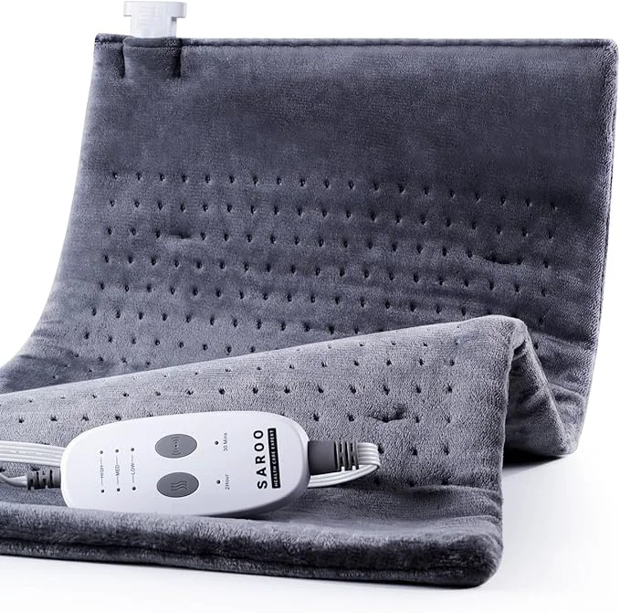 Minimalist SAROO Heating Pad for Back Pain Relief Massaging Weighted Heating Pads for Neck Classic