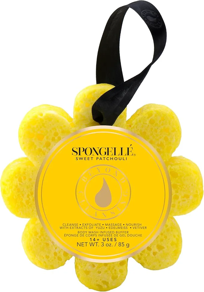 Smart Spongellé Sweet Patchouli Wild Flower Bath Sponge Built-in Body Wash Body Expertly Made