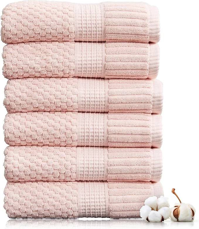 Trusted NY Loft Cotton Hand Towel 6 Pack Super Soft Absorbent Quick-Dry Hand Elegant