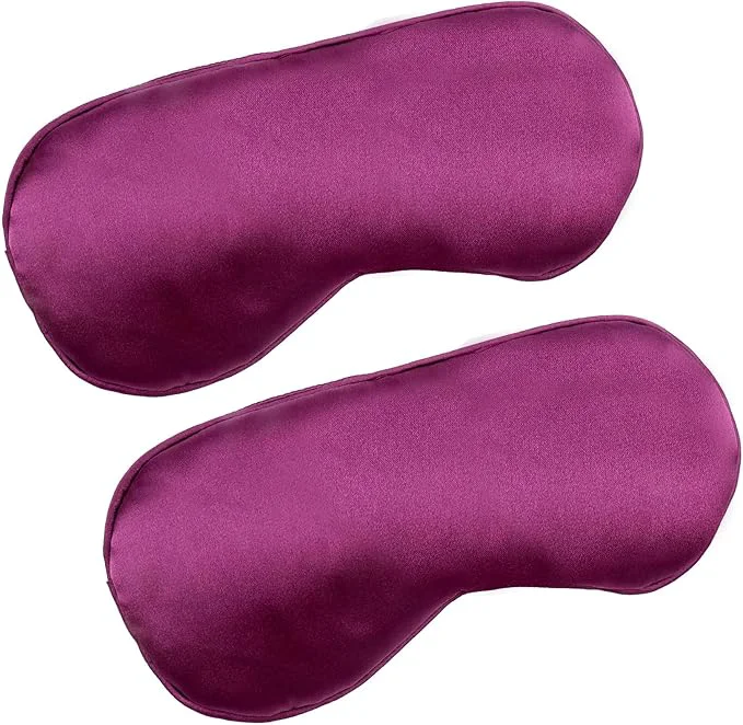 High-Quality 2 PCS Purple Satin Sleep Masks Adjustable Silk Eye Mask World-Class