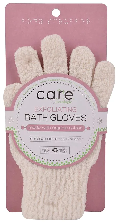 Selected CleanLogic Exfoliating Bath and Shower Gloves Organic 1 Pair Fine