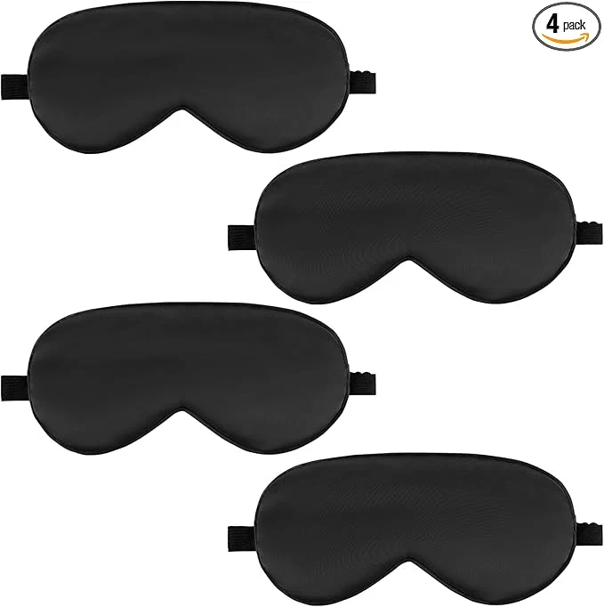 Trendy 4 Pack Sleep Mask Silk Eye Mask Contemporary