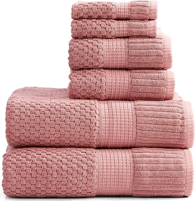 Superior NY Loft Cotton Towel Set 6 Piece Super Soft Absorbent Quick-Dry 2 Bath Contemporary