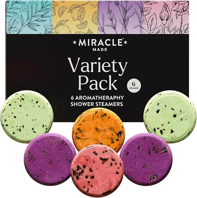Luxury Made Aromatherapy Shower Steamers Variety Pack – Essential Oil Scented Relaxed