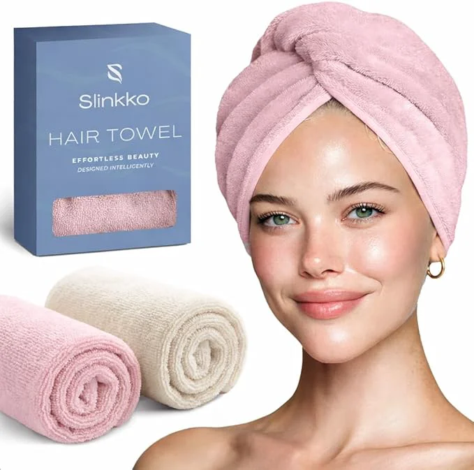 Organic Microfiber Hair Towel Wrap Turban Effective