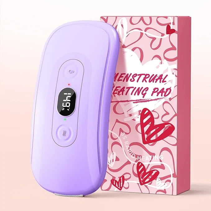 Recyclable Portable Heating Pad Period Cramps 2 Timer 6 Heat Levels 6 Vibration Modes Long-Lasting