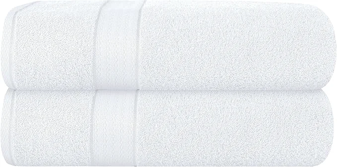 Refined GLAMBURG 700 GSM Premium Cotton 2-Pack Oversized Extra Large Bath Sheet Set Breathable