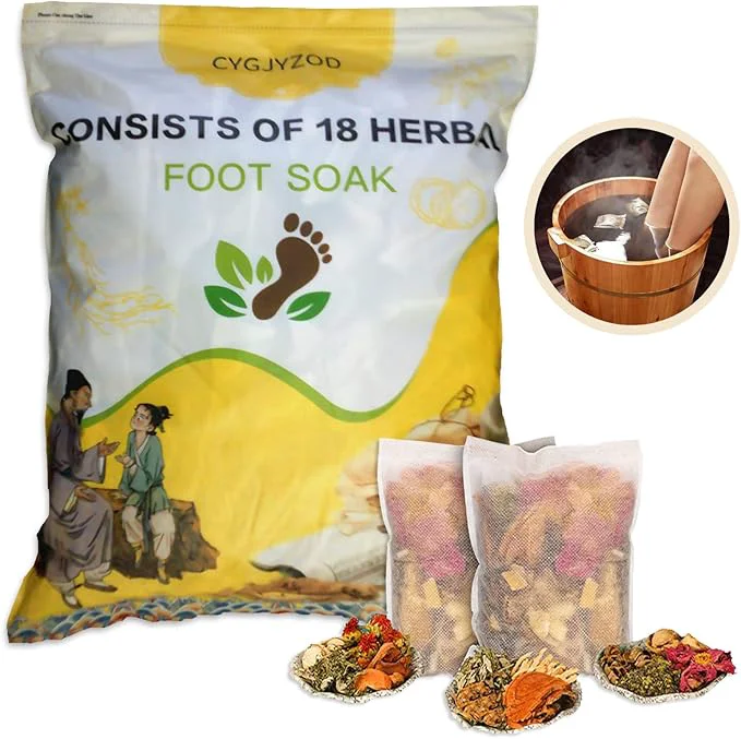 Detailed Ginger Chinese Herbal Foot Soak Set – 30 Detox Bags Fine