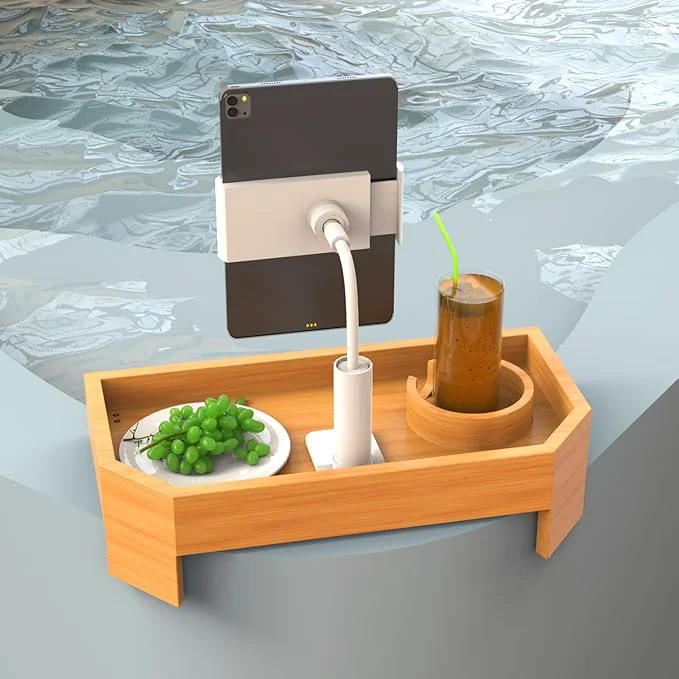 Long-Lasting Vespara Bamboo Hot Tub Tray Table Premium Material