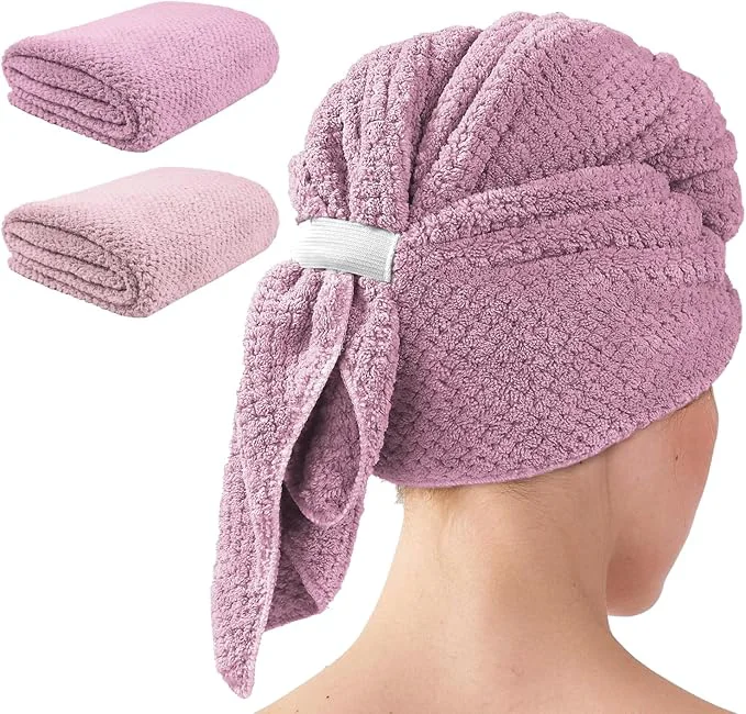 Trusted my novel things 2 Pack Extra Large Microfiber Hair Towel 37.4 x 26.4 Towel Sophisticated
