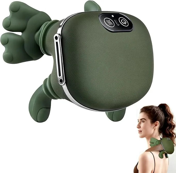 Certified Neck Massager with Finger Kneading Deep Tissue Neck Shoulder Massager Easy-to-Use