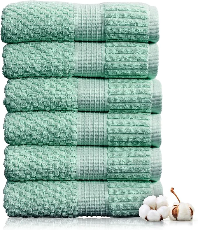 Secure NY Loft Cotton Hand Towel 6 Pack Super Soft Absorbent Quick-Dry Hand Relaxed