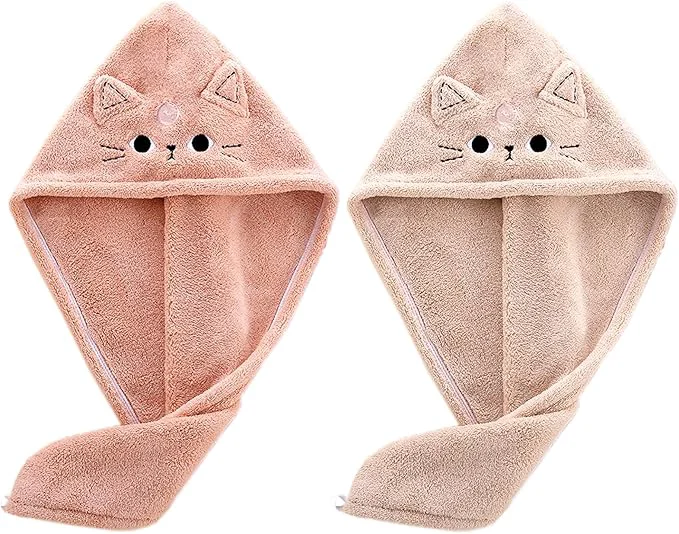 Exclusive 2Pack Microfiber Hair Towel Wrap Outstanding