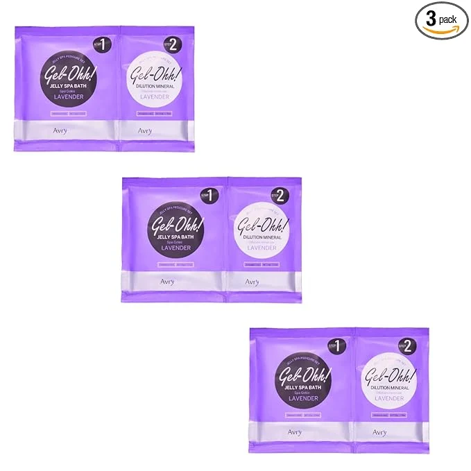 Effective AVRYBEAUTY Gel-Ohh Jelly Spa Bath 3 Pack Lavender Infused Lavender Scented Artisan