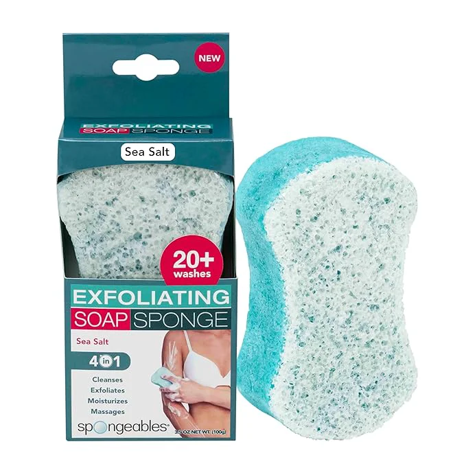 Safe Spongeables Body Wash in a 20 Wash Sponge Sea Salt Excellent