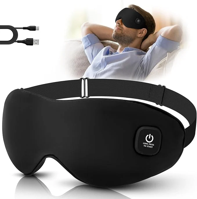 Innovative Silk Cordless Heated Eye Mask Washable Heat Eye Compress Trendy