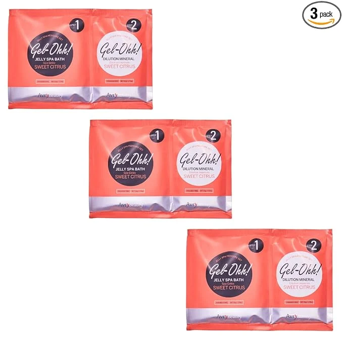 Lightweight AvryBeauty Gel-Ohh Jelly Spa Bath 3 pack Citrus Fresh Citrus Scented Proven