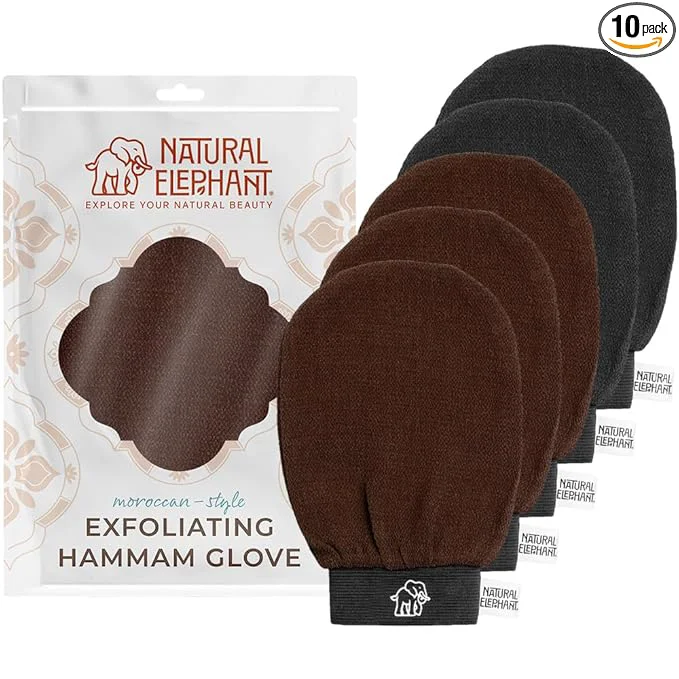 Crafted Natural Elephant Exfoliating Hammam Glove Powerful