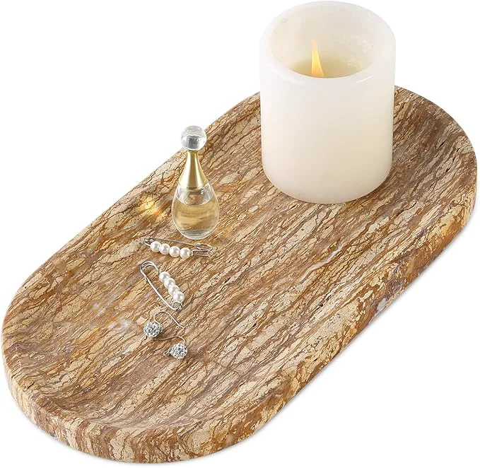 Original Koville Turkish Natural Marble Tray Catchall Tray Pure