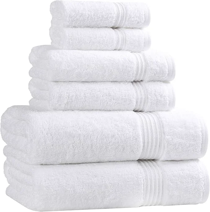 Premium Material Superior Egyptian Cotton 6-Piece Towel Set Bathroom Essentials Towels Eco-Friendly