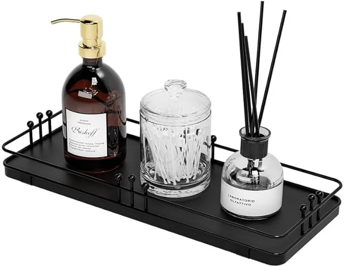 Responsible Bathroom Vanity Tray for Countertop Toiletries Perfume Makeup Soap Dispenser Sustainable