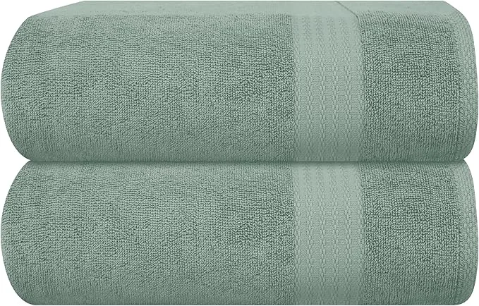 User-Friendly GLAMBURG Premium Cotton Oversized 2 Pack Bath Sheet 35x70- Pure Cotton Fast