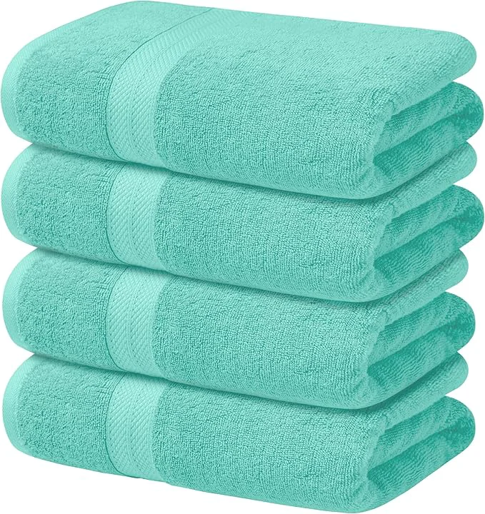 Exceptional Avalon Towels Turquoise Bath Towels Set of 4 pcs Cotton Towel Absorbent Organic