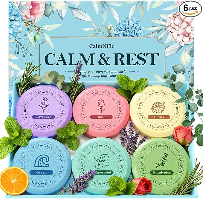High-Performance CalmNFiz 6 Pack Shower Steamers Aromatherapy Birthday Gifts Luxury