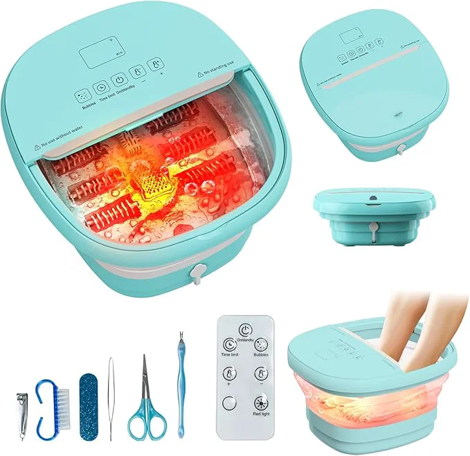 Clean Pedicure Foot Spa with Bubble and Heat Collapsible Foot Soaking Tub with Original