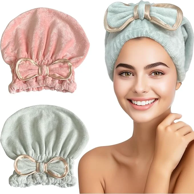 Soft Jseng Microfiber Hair Towel Caps Efficient