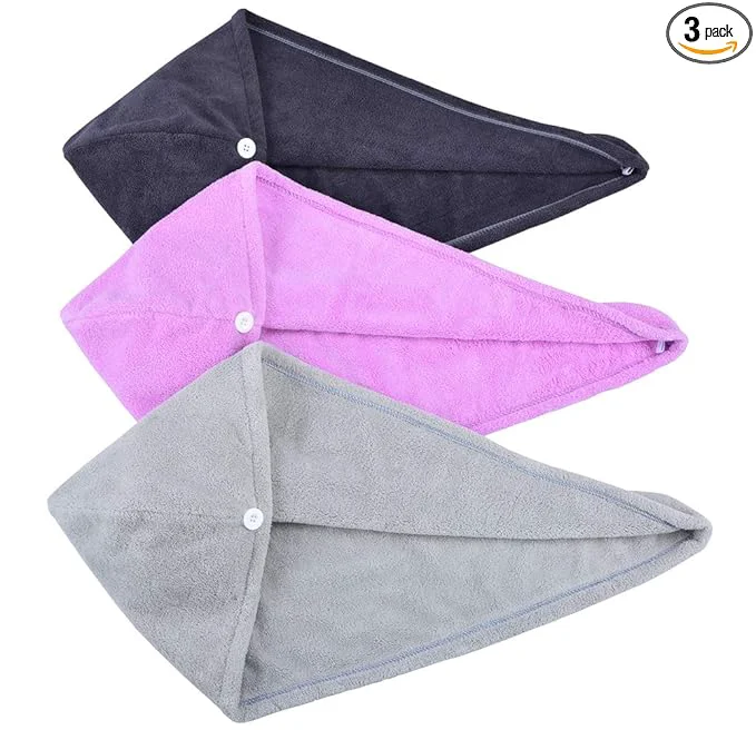 Long-Lasting HOPESHINE Hair Drying Towel Twist Women's Soft Shower Microfiber Towels Secure