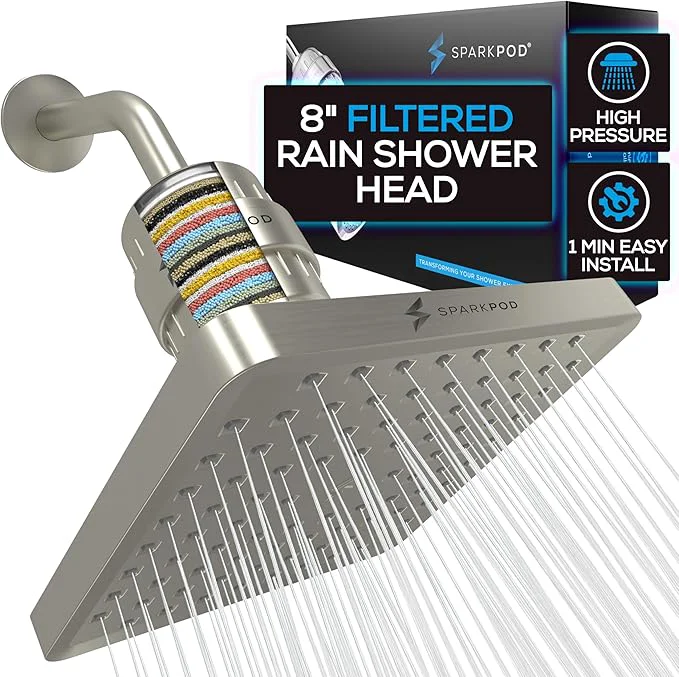 Outstanding SparkPod Luxury Filtered Shower Head Set 23 Stage Shower Filter High-Grade