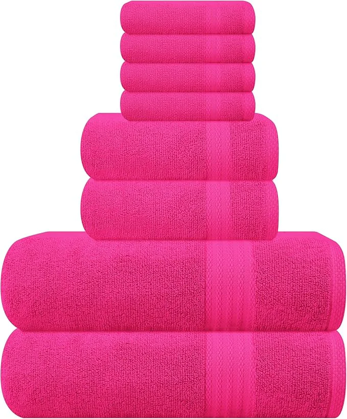 Breathable GLAMBURG Ultra Soft 8-Piece Towel Set Artisan