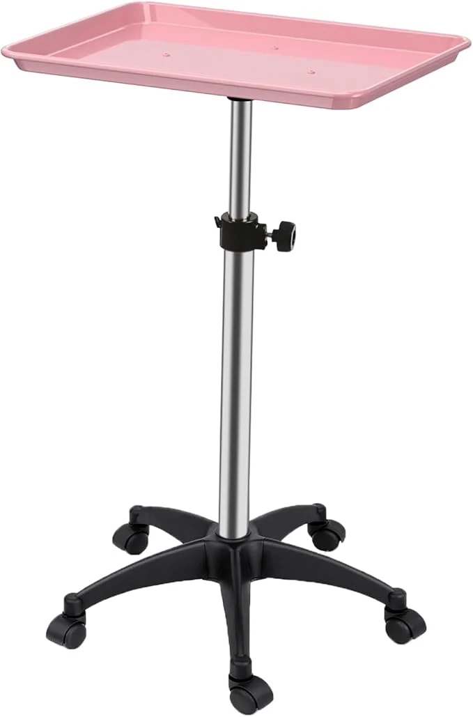 Effective Salon Rolling Tray Height Adjustable Tattoo Tray Rolling Cart Storage Utility Proven