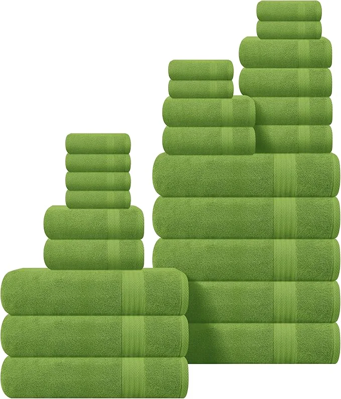 Authentic GLAMBURG Ultra Soft 24-Piece Towel Set Selected