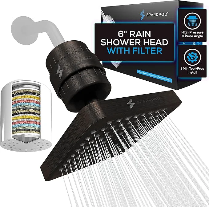 Consistent SparkPod Luxury Filtered Shower Head Set 23 Stage Shower Filter Top-Quality