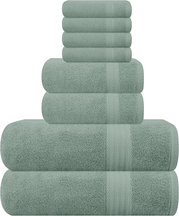 Safe GLAMBURG Ultra Soft 8-Piece Towel Set Healthy