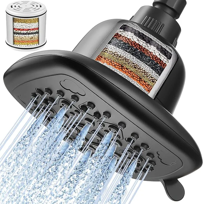 Trendy Cobbe Filtered Shower Head 7 Modes High Pressure Shower Heads Breathable