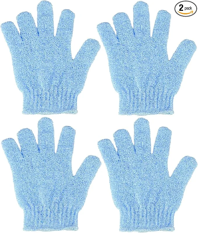 Enhanced 4 Pcs Shower Gloves Exfoliating Gloves Exfoliating Mitt Exfoliating Body Comfortable