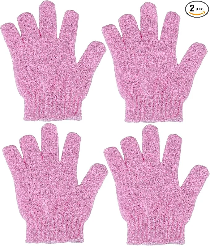 Soft 4 Pcs Shower Gloves Exfoliating Gloves Exfoliating Mitt Exfoliating Body Sustainable