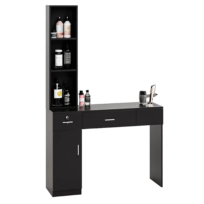 Outstanding OmySalon Salon Stations for Hair Stylist Locking Barber Station Organizer Powerful