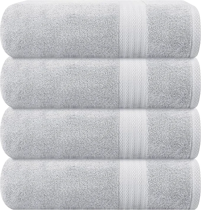 Optimized GLAMBURG Premium Cotton 4 Pack Bath Towel Set Original Design