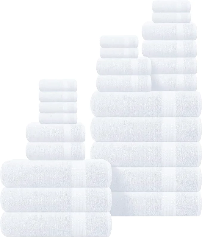Flexible GLAMBURG Ultra Soft 24-Piece Towel Set Trendy