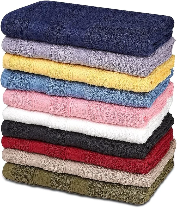 Soft ZUPERIA Classic Hand Towels Pack of 10 Ring Spun Cotton Light Weight Next-Generation