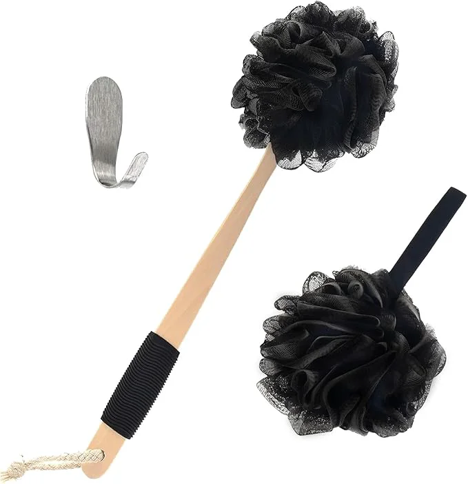 Selected Bamboo Charcoal Infused Back Scrubber Durable
