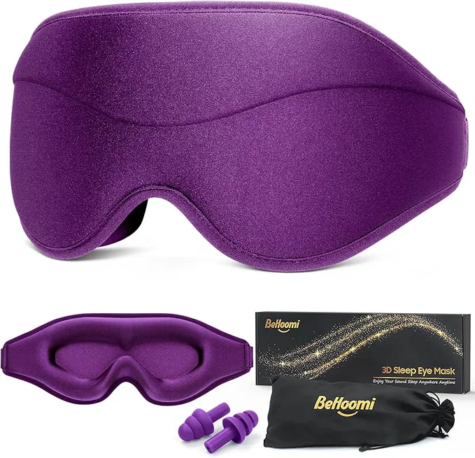 Breathable BeHoomi Sleep Mask Premium Eye Mask Detailed