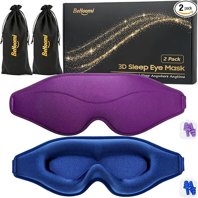 Dependable BeHoomi Sleep Mask 2 Packs Premium Eye Mask Selected
