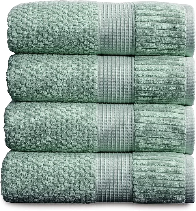 Outstanding NY Loft Cotton Bath Towel 4 Pack Super Soft Absorbent Quick-Dry Bath Optimized
