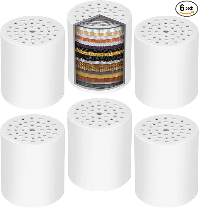 Efficient Universal Shower Filter Cartridge 6 Pack 20 Stage Shower Head Sophisticated