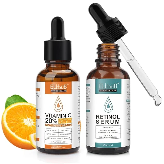 Lightweight Day-Night Anti Aging Vitamin C Serum Retinol Serum Certified